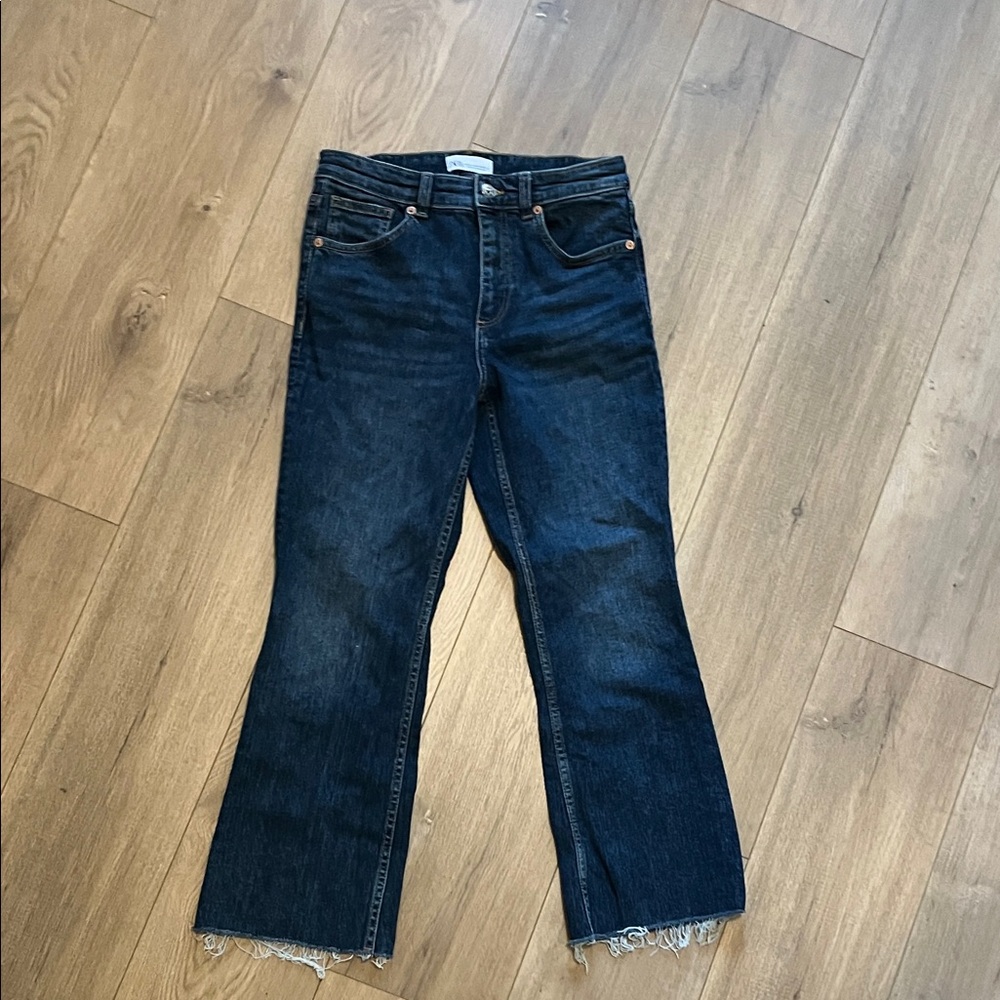 Zara Dark Blue Flare Jeans